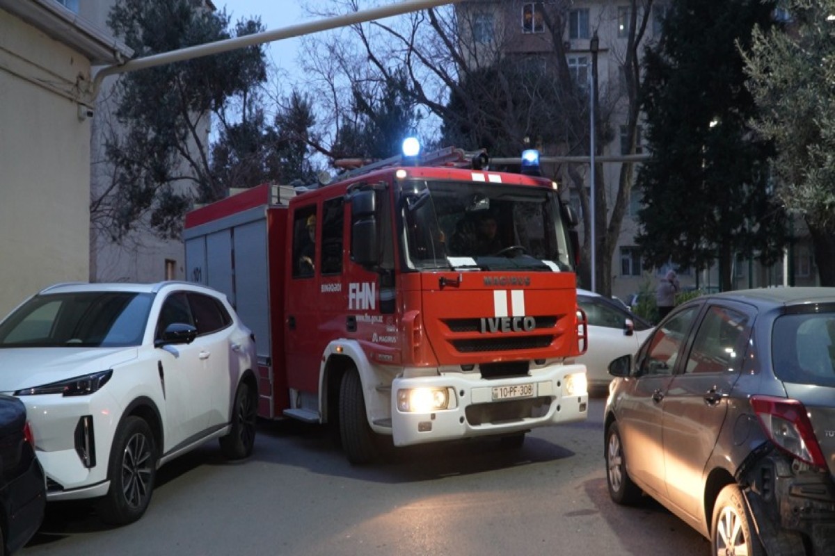 FHN Bakıda növbəti şərti yanğın təlimi keçirib - VİDEO 