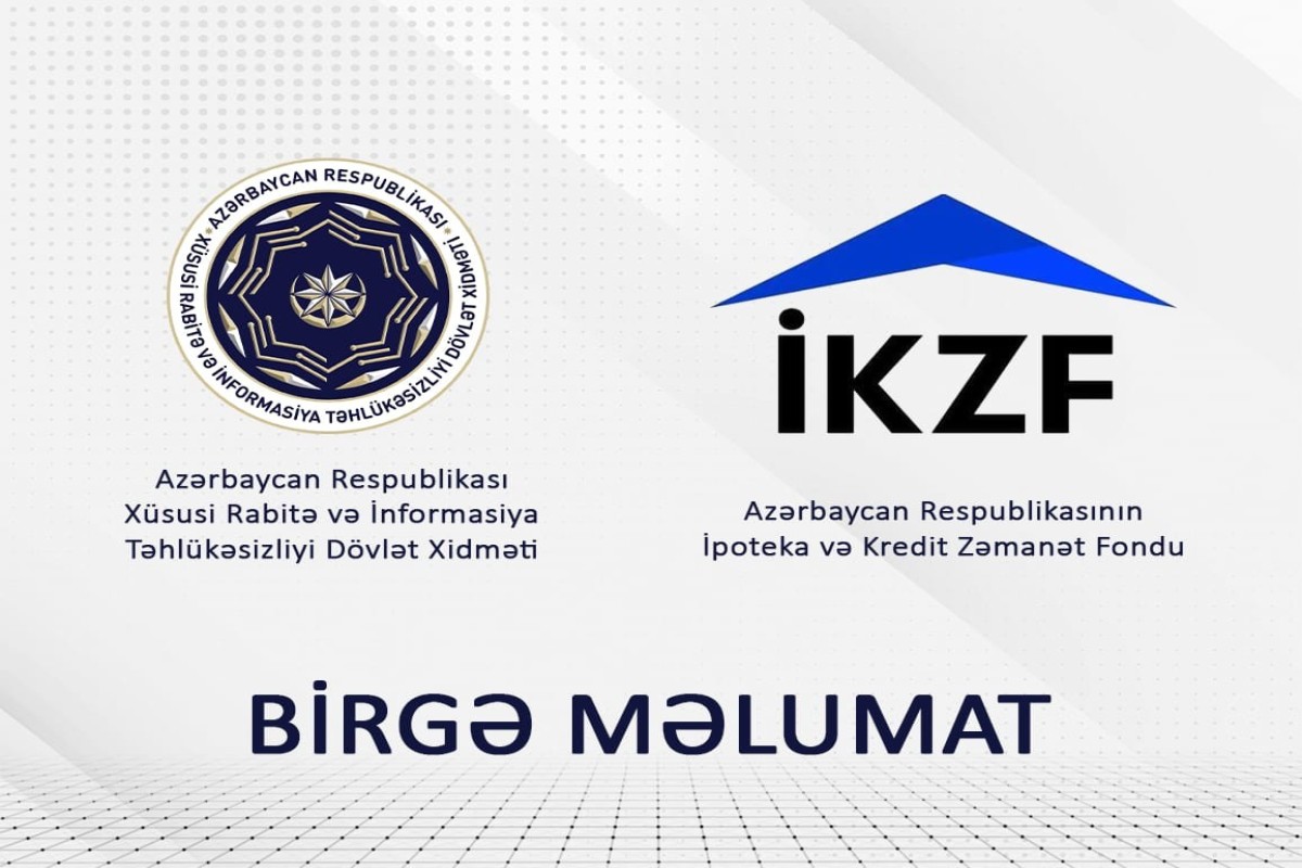 İpoteka sisteminin təhlükəsizliyi ilə bağlı iki qurum birgə məlumat yayıb