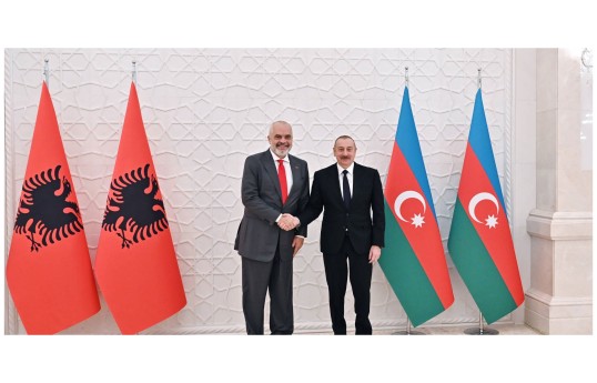 Albaniya Respublikasının Baş naziri  Edi Rama və Prezident İlham Əliyev