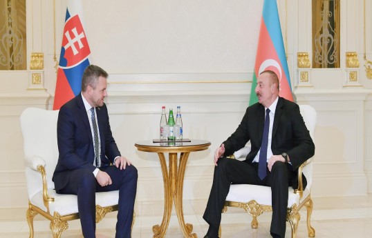 Slovakiya Respublikasının Prezidenti Peter Pelleqrini, Prezident İlham Əliyev