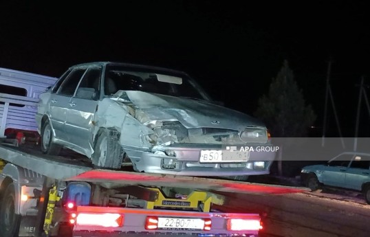 Goranboyda iki avtomobil toqquşub, xəsarət alanlar var - FOTO 