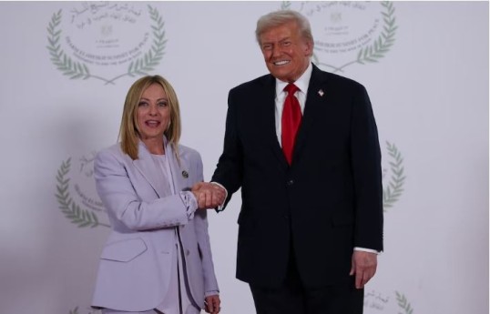 İtaliyanın baş naziri Corcia Meloni və ABŞ prezidenti Donald Tramp