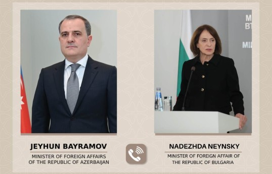 Nazir Ceyhun Bayramov ilə Bolqarıstanın xarici işlər naziri Nadejda Neynski arasında telefon danışığı olub