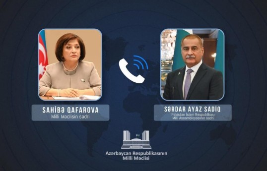 Azərbaycan və Pakistan parlamentlərinin sədrləri regiondakı vəziyyəti müzakirə edib