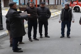 Yasamalda şərti yanğın təlimi keçirilib - VİDEO 