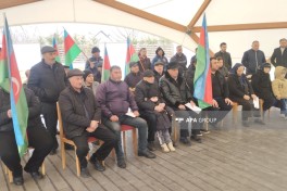 Xocalının Xanabad kəndinə köçürülən sakinlərə açarlar təqdim olunub - FOTO 