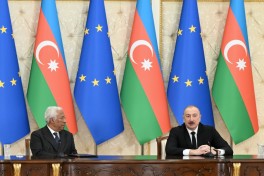 Prezident İlham Əliyev və Antonio Koşta mətbuata bəyanatla çıxış ediblər - YENİLƏNİB 