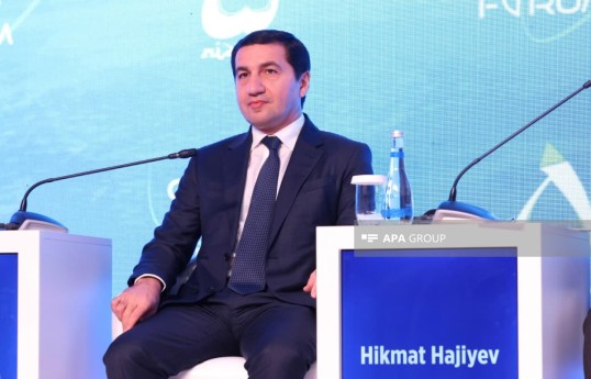 Prezidentin köməkçisi - Prezident Administrasiyasının Xarici siyasət məsələləri şöbəsinin müdiri Hikmət Hacıyev