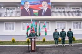 Qubadlıda “Sərhədçi” yaşayış kompleksi hərbçilərin istifadəsinə verilib - VİDEO 