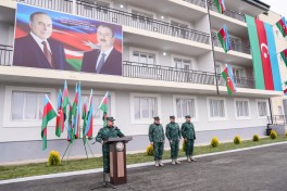 Qubadlıda “Sərhədçi” yaşayış kompleksi hərbçilərin istifadəsinə verilib - VİDEO 