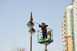 Bakıda genişmiqyaslı təmizlik işləri aparılıb, küçələr yuyulub - FOTO 