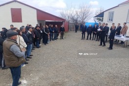 Xocavəndin Xanoba kəndinə ilk köç olub, mənzillərin açarları təqdim edilib - YENİLƏNİB  - FOTO 