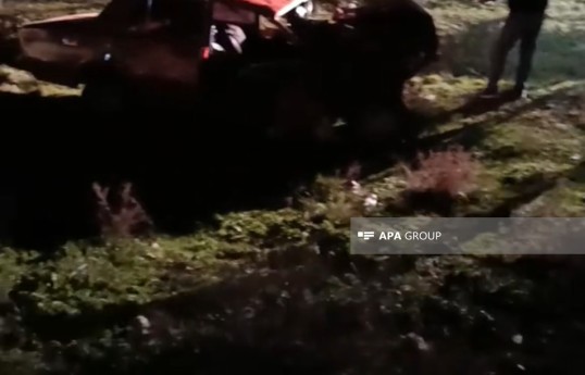 Ağcabədidə iki minik avtomobili toqquşub, 4 nəfər xəsarət alıb - FOTO 