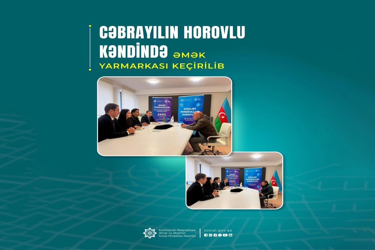 Cəbrayılın Horovlu kəndində əmək yarmarkası keçirilib