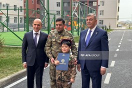 Şirvanda şəhid ailələrinə və müharibə əlillərinə 35 mənzil verilib