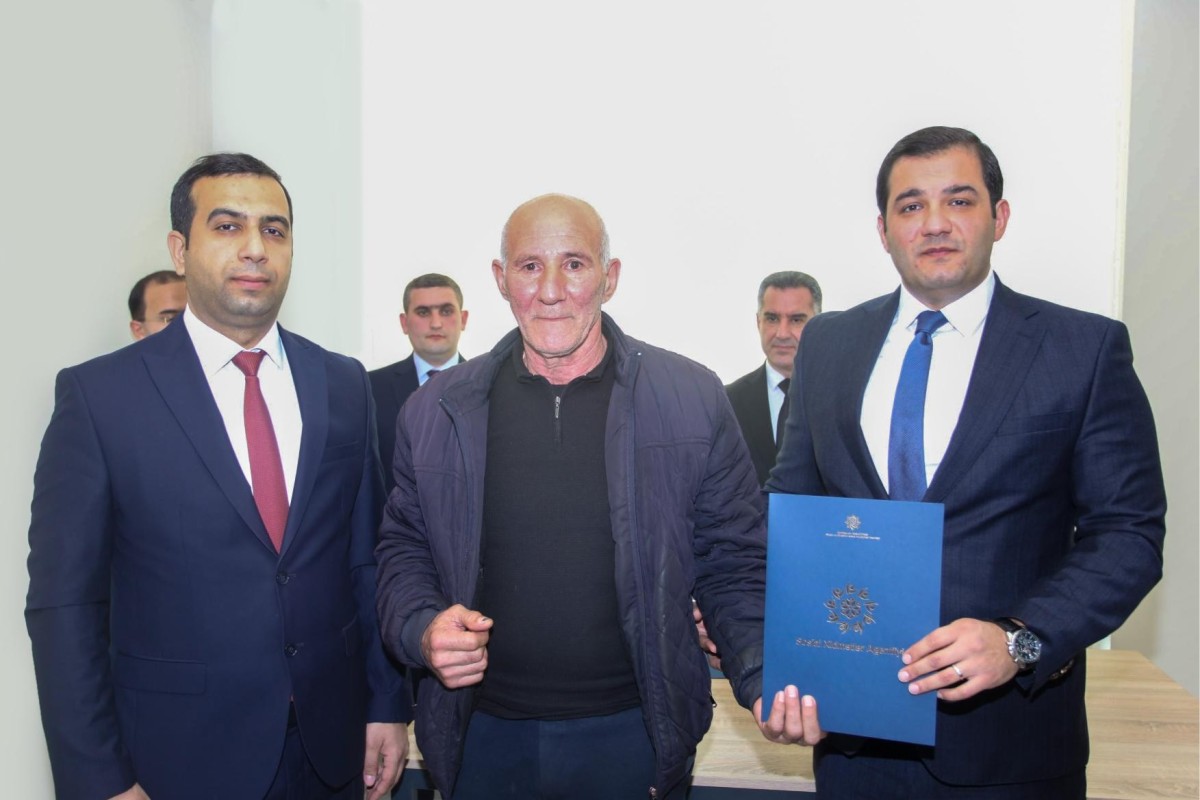 Tərtərdə şəhid ailələrinə və əlilliyi olan şəxslərə daha 25 mənzil verilib