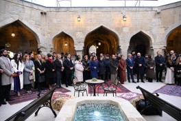 Buxara karvansarasının əsaslı bərpa və konservasiya işlərindən sonra açılışı olub - FOTO 