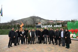 Prezident Xocavəndin Xanoba kəndində fərdi evlərin və infrastrukturun bərpa işləri ilə tanış olub - FOTO  - YENİLƏNİB 