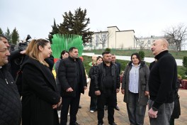 Prezident Xocavəndin Xanoba kəndində fərdi evlərin və infrastrukturun bərpa işləri ilə tanış olub - FOTO  - YENİLƏNİB 