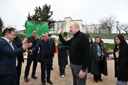 Prezident Xocavəndin Xanoba kəndində fərdi evlərin və infrastrukturun bərpa işləri ilə tanış olub - FOTO  - YENİLƏNİB 
