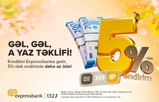 Bu kredit “gəl-gəl” deyir! -  Expressbank-dan təklif 