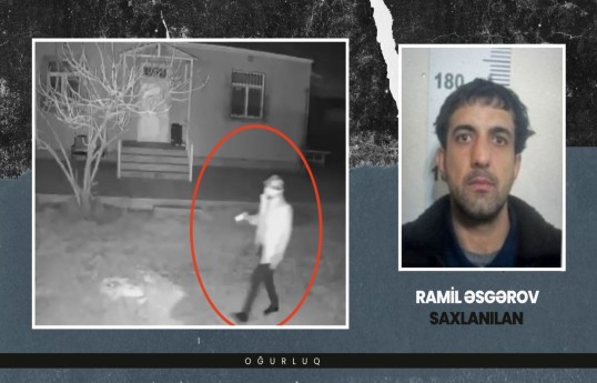 Sabunçuda evlərdən 25 min manatlıq oğurluq edən şəxs saxlanılıb - VİDEO 