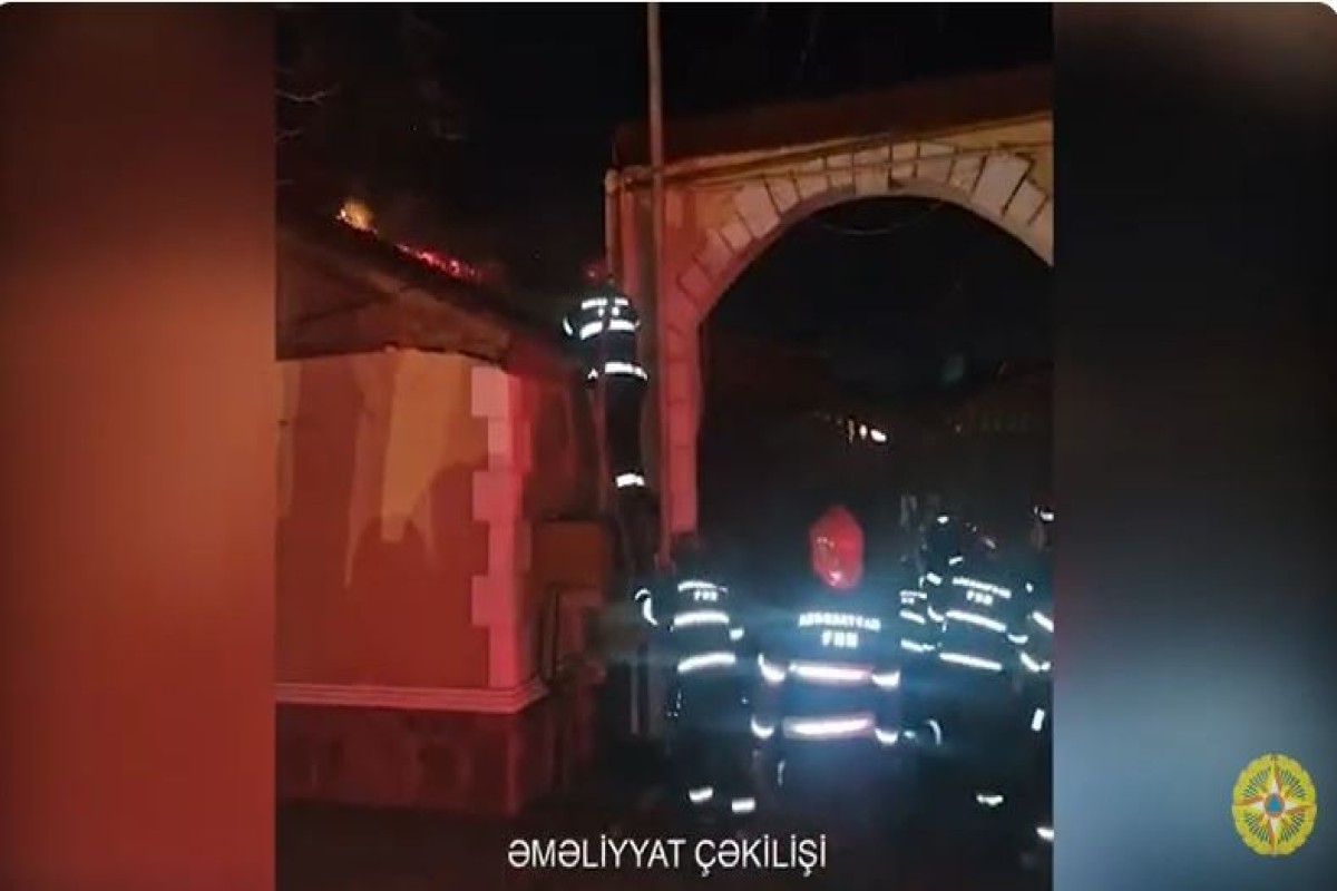 Şəmkirdə yaşayış evində yanğın olub - VİDEO 