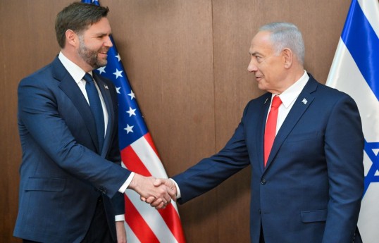 ABŞ-ın vitse-prezidenti Cey Di Vens və İsrailin Baş naziri Benyamin Netanyahu