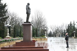 Prezident İlham Əliyev Şamaxı rayonuna səfər edib