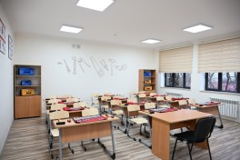 Prezident İlham Əliyev Şamaxı Avropa liseyinin yeni binasının açılışında iştirak edib