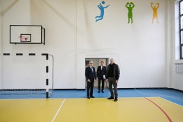 Prezident İlham Əliyev Şamaxı Avropa liseyinin yeni binasının açılışında iştirak edib