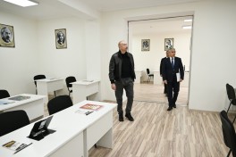 Prezident İlham Əliyev Şamaxı Avropa liseyinin yeni binasının açılışında iştirak edib
