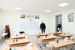 Prezident İlham Əliyev Şamaxı Avropa liseyinin yeni binasının açılışında iştirak edib