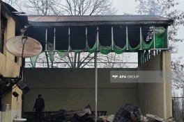 Tovuzda ikimərtəbəli ev yanıb - FOTO 