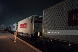 Rusiyadan qatarla göndərilən humanitar yardım Astaradan İrana yola salınıb - FOTO 