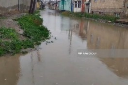 Gəncəyə yağan yağış ciddi fəsadlar törədib
