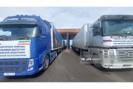 Rusiyanın göndərdiyi humanitar yardım karvanı Azərbaycandan İrana keçib - FOTO  - VİDEO  - YENİLƏNİB 