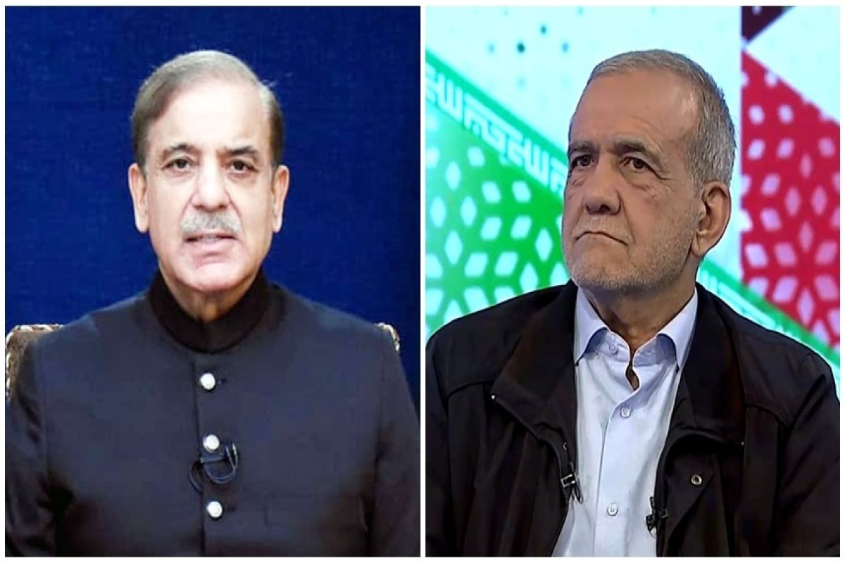 Pakistanın Baş naziri Şahbaz Şərif, İran İslam Respublikasının Prezidenti Məsud Pezeşkian