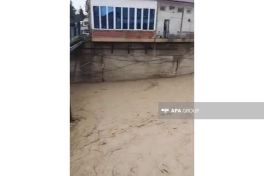 Şabranın mərkəzindən keçən çayda sel təhlükəsi yaranıb, yaşayış evlərini su basıb - FOTO  - VİDEO 