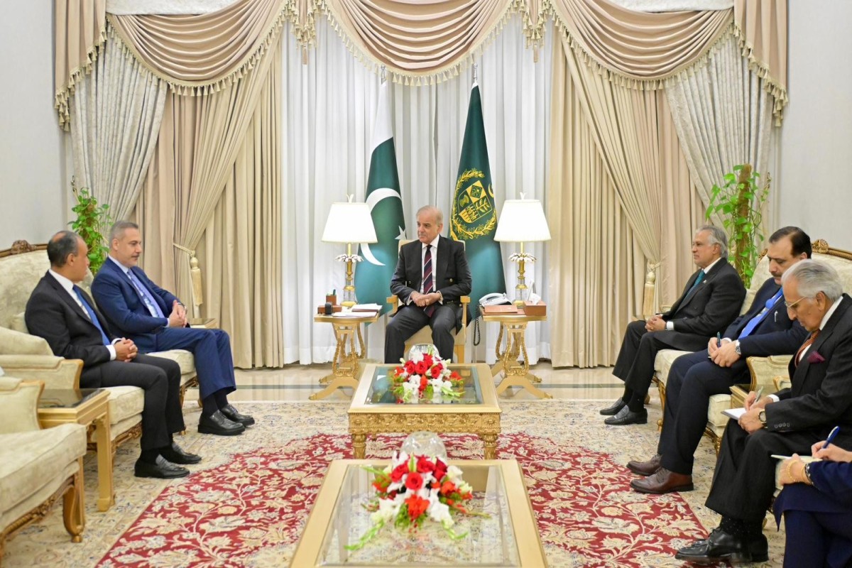Şahbaz Şərif Türkiyə, Misir, Pakistan və Səudiyyə Ərəbistanının XİN başçılarını qəbul edib - FOTO 