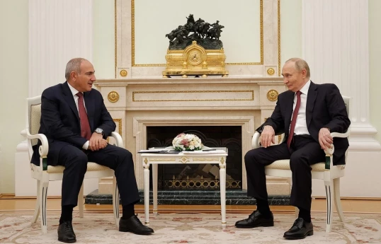 Ermənistanın Baş naziri Nikol Paşinyan, Rusiya Prezidenti Vladimir Putin