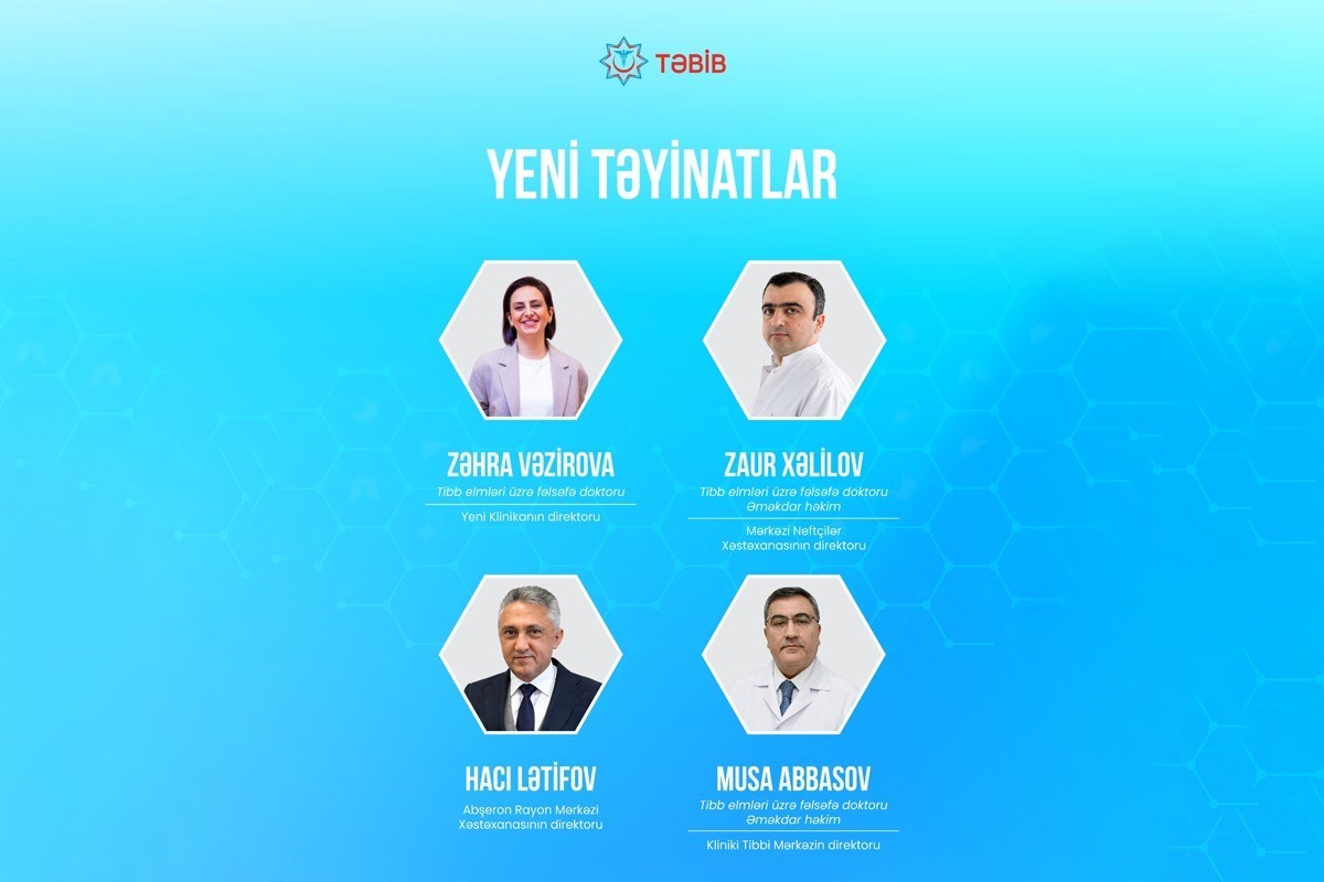 Yeni Klinika, Kliniki Tibbi Mərkəz və daha iki müəssisəyə yeni direktorlar təyin edilib - RƏSMİ 