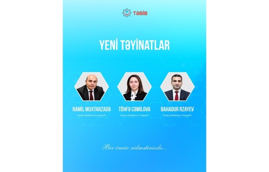 TƏBİB-in İcraçı direktoruna 3 yeni müşavir təyin olunub