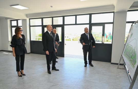 Prezident və birinci xanım Cəbrayılın Şükürbəyli kəndinin açılışında iştirak ediblər - YENİLƏNİB  - FOTO 