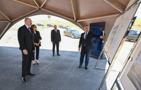 Prezident İlham Əliyev Cəbrayıl Rayon Mərkəzi Xəstəxanasının binasının tikintisi ilə tanış olub - YENİLƏNİB  - FOTO 