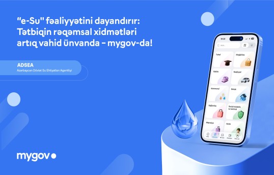Dövlət Su Ehtiyatları Agentliyinin rəqəmsal xidmətləri “mygov” platformasına inteqrasiya edilir