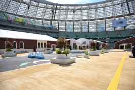 Prezident Bakı Olimpiya Stadionunda WUF13 ilə bağlı görülən işlərlə tanış olub - FOTO