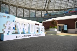 Prezident Bakı Olimpiya Stadionunda WUF13 ilə bağlı görülən işlərlə tanış olub - FOTO