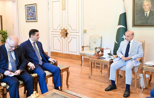 Ədliyyə naziri Fərid Əhmədov, Pakistanın Baş naziri Məhəmməd Şahbaz Şərif