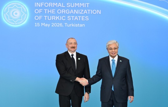 Azərbaycan Respublikasının Prezidenti İlham Əliyev və Qazaxıstan Respublikasının Prezidenti Kasım-Jomart Tokayev
